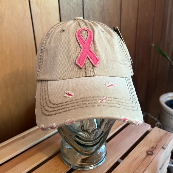 Breast Cancer Awareness Pink Ribbon Cap - Picture 9 of 14